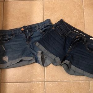 2 pair of boyfriend shorts